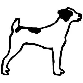 17.8*15.1 CM Jack Russell Câine Autocolante Animale de Styling Auto de Desene animate de Animale Decorative Decalcomanii Negru/Argintiu C6-1112