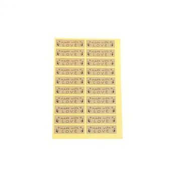 100buc/ 5sheets DIY Facute Cu Dragoste Kraft Etanșare Autocolante de Hârtie Artizanat Realizate manual Etichetele de Ambalare Punct Autocolant 5.5x1.5cm