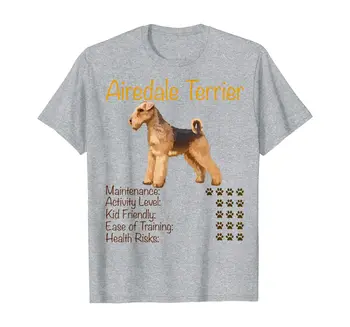Airedale Terrier laba informații Tee Tricou Tricou T-Shirt