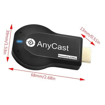 TV Stick 1080P Wireless WiFi Display TV Dongle-Receptor pentru AnyCast M2 Plus pentru Airplay 1080P HDMI TV Stick pentru DLNA, Miracast