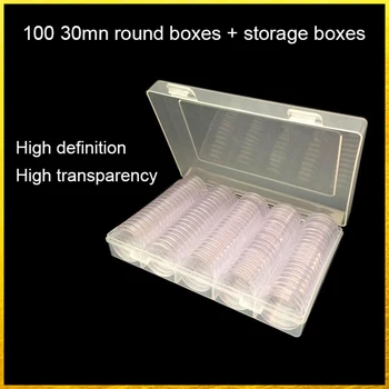 100buc 30mm Clar colecție de monede titularii de capsule cutie de depozitare liant containere kit Protector Caz BRITANIE, SUA, Canada USD DECALAJ CAD NIC
