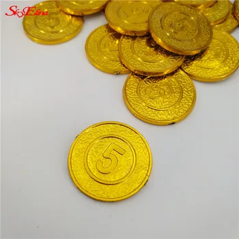 100buc Plastic Monede Home Decor Pirat Monedă decor de Crăciun Cadou de Artizanat Imitație Acasă Decor Petrecere 6ZHH269