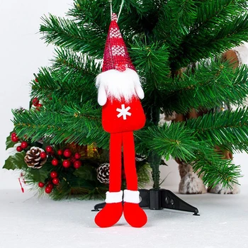 Crăciun păpușă cu picioare lungi pandantiv pom de Crăciun agățat ornament Moș crăciun, om de Zăpadă de Crăciun de anul nou decoratiuni copii cadou
