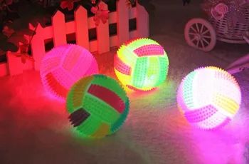 Copiii Lumina Minge de Volei Sunet Intermitent LED-ul Accidentat Jucării Mare de Bile Viguros Partid Cadou 6.5 cm Scartaie Jucării Sonore ziua de Crăciun