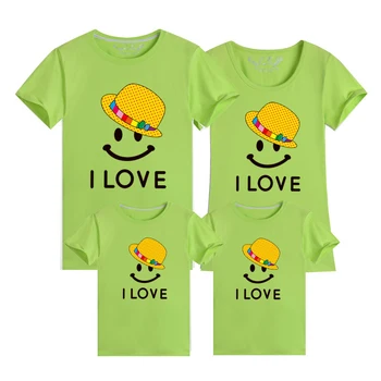 Familie de Potrivire T-shirt cu Maneci Scurte Uite de Familie, Mama Fiica, Tatăl, Fiul Haine de Vara din Bumbac de Familie Potrivire Seturi de Haine