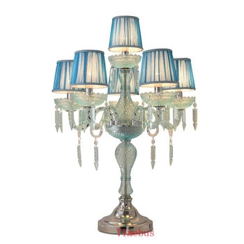 Cristal lampă de masă romantic European lumanari de Nunta de Cristal lampă lampă de Masă vila dormitor Noptieră lumini de Cristal, corp de iluminat