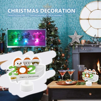 2020 Familie Pom de Crăciun Agățat Pandantiv Supraviețuitori motivul pentru care am venit Copac Pandantiv cu Led-uri Colorate Luminos DIY Numele Scrise Decor