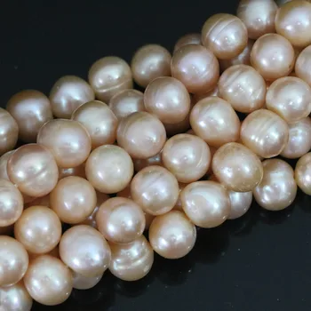 Speciale 9-10mm natural elegant freshawater de cultură portocaliu nearround perla de înaltă calitate femei diy margele vrac bijuterii 15inch B1397