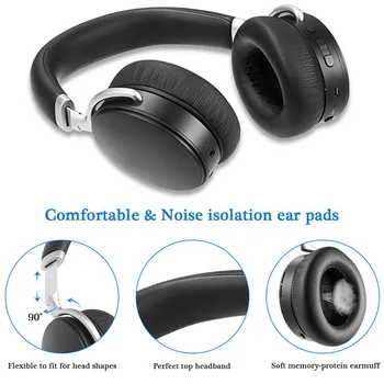 Wireless bluetooth pentru căști Digitale pliabil Cască anc activ de anulare a zgomotului căști căști cu Microfon