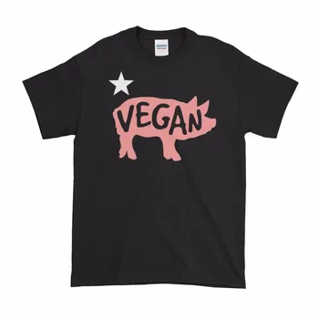 Noi de moda de Top Tricouri Tricouri Vegetarian T-shirt. Noi drepturile animalelor porc tricou. Eliberare, Anti carne, veganT tricouri