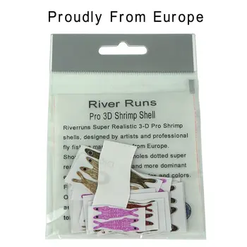 Riverruns Pro 3D Creveți Shell Super Realist Fly Tying Material 5 Culori 4 Dimensiuni de Pescuit Creveți Atrage cu Mândrie Din Europa
