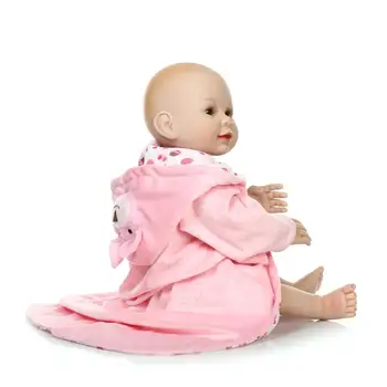 50cm Plin de Silicon Corpul Renăscut Păpușă Jucărie Realist Nou-născut Copii Princess Papusa Cu Cercel Fata Brinquedos Baie Jucărie