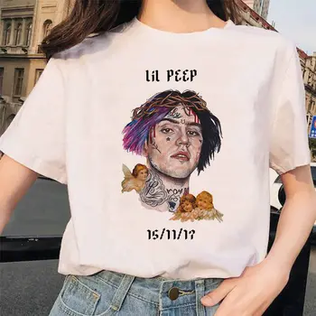 Cry Baby Tricou Lil Peep Hip Hop Femei T-shirt de Imprimare Grafic de Moda Grunge Estetic Fata Tricou top teuri Tumblr Streetwear