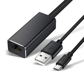 Micro USB la RJ45 Ethernet Adaptor pentru TV Stick 480Mbps la Rețeaua LAN Card Dongle cu Alimentare prin USB placa de Retea pentru Micro