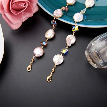 BALANBIU Drăguț Unic de Perle de Cultură de Flori Bratari Pentru Femei Cadouri de Culoare de Aur din Aliaj de Lanțuri 2021 Moda Bijuterii en-Gros