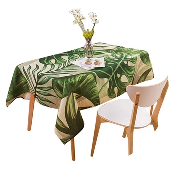 JEYL Plante Tropicale Model de Lenjerie de pat Impermeabil Fețe de masă Decorative Decor Acasă de Masă față de Masă 90x90Cm