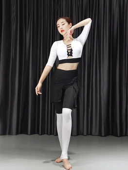 Femei Costum Belly Dance Dans Incepator trening Toamna și Iarna Dans Modern Haine de Performanță Etapă Potrivi Un Set 3pcs