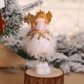 Crăciun De Pluș În Picioare Înger Papusa Desktop Ornament De Vacanță Figurine Cadou Pentru Baieti Si Fete Decoratiuni De Craciun Pentru Casa