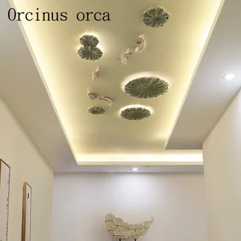 Chineză modernă lotus lampă de tavan camera de zi dormitor balcon culoar restaurant cu LED-uri decorative lotus lampă de tavan transport gratuit
