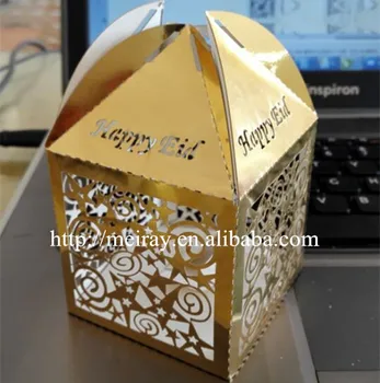 Pop-up cu laser tăiat hârtie eid decor ramadan stele minunat cutii pentru marturii de nunta