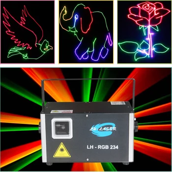 1.5 W TTL Mini sau Analog RGB, laser etapa de iluminat proiector cu Card SD pentru exterior lumina laser