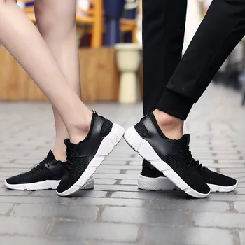 2019 fierbinte barbati pantofi sport ușoare pantofi respirabil non-alunecare pantofi casual adult pantofi de moda Zapatillas Hombre negru