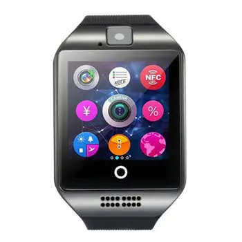 Bluetooth Ceas Inteligent Q18 Cu Camera foto Facebook Twitter Whatsapp Sincronizare SMS Smartwatch Suport SIM Card TF Pentru IOS Android