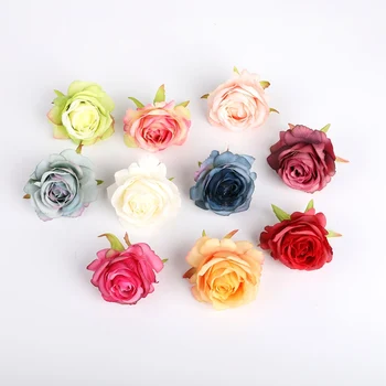 10 Bucati 6cm flori Artificiale trandafiri de Mătase cap acasă decorare accesorii de mireasa clearance-nunta de flori decorative de perete