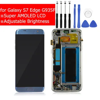 Pentru lcd Display Samsung Galaxy S7 Edge G935F Cu Rama Touch Ecran înlocuire lcd Digitizer pentru samsung S7 Edge lcd G935F