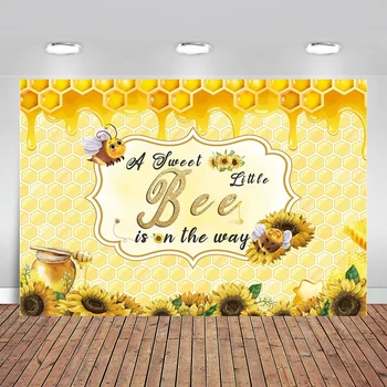 Albine Gen Dezvăluie Fondul Curge Mierea de Floarea-soarelui Albinele Zboară Din Stup Băiat sau Fată Fondul de Gen Decoratiuni de Fundal