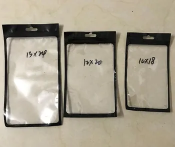 Moda Simplu, Negru, Clar, Transparent, cu Fermoar Sac de Blocare Zip Husă Pentru Iphone 8 7 6s Plus 5s Caz Pentru Samsung Note 8 Acoperă