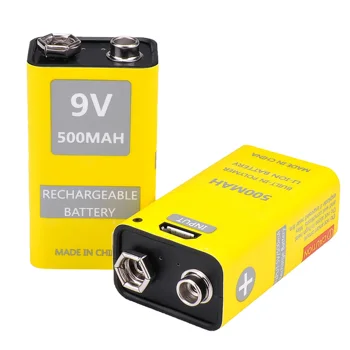 9v usb 500mah baterie micro usb baterie reîncărcabilă litiu pentru Multimetru Microfon cu Control de la Distanță aparatul de masaj ktv etc.