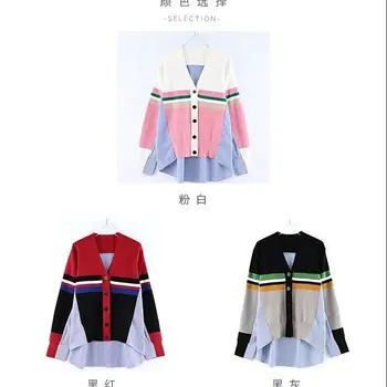 Toamna femei ușoare noi mature vânt leneș liber tricotaje jacheta coreean de top de sex feminin de cusut