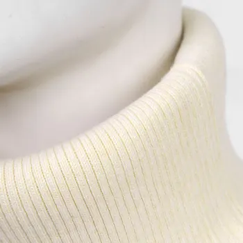 Femei De Moda De Cașmir Tricot Inel Eșarfe Cald Culoare Solidă Elastic Confort Guler Fals Cravată De Iarna Pentru Femeie Eșarfă Buclă