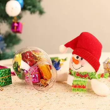 3pcs Cadou de Crăciun Cutie de Bomboane Moș crăciun om de Zăpadă Elan Bomboane Borcan Decoratiuni de Craciun Moș Crăciun Copac Bin de Stocare Poate Sticlă Rezervor