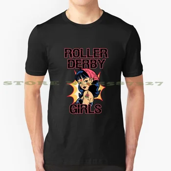 Retro Femei Patinaj Cu Role Cadou Produsul Roller Derby Design Cool Design Trendy T-Shirt Tee Skate Role Role Role