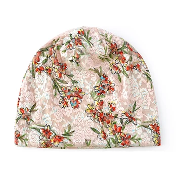 Moda Femei Floral Dantelă Subțire Nepriceput Umflat Beanie Capota Somn Maternitate Pălărie