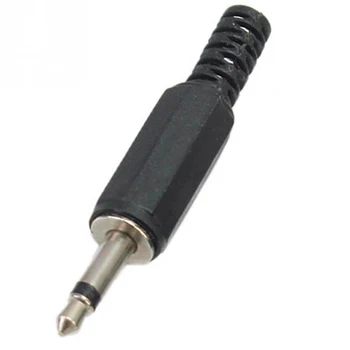 5Pcs/Lot Conector pentru Căști 3.5 mm de sex Masculin, cu Două Canale Audio Jack Plug 3.5 Mm Cu Carcasă Neagră de Plastic Dimensiune 5 x 0.9 cm