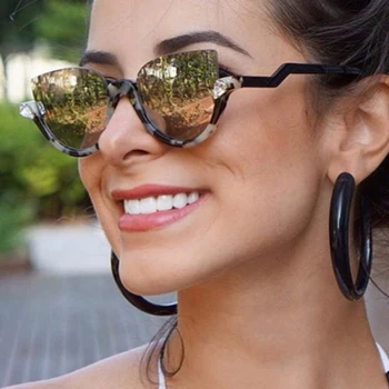 Tendință de moda ochelari de Soare pentru Femei Brand de Lux Designer de Ochelari de Soare Femei Pentru Femei UV400 Nuante Stil Baroc RS088