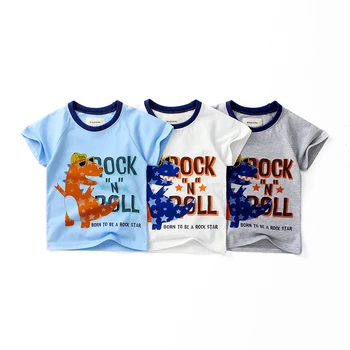 6808# Dinozaur Tricou pentru Băiat Rock N Roll Copilul Băiat Haine XXX Fete si Baieti Baiat Tricouri pentru Copii Kawaii Tricou Femme