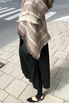 Nouă Femei Fular supradimensionat geometrice, dungi Printted doamna de Moda șal de sex Feminin scarfves