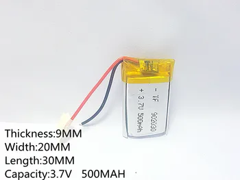 Li-po 3.7 V,500mAH,902030 PLIB; polimer litiu-ion / Li-ion pentru GPS,mp3,mp4,mp5,dvd,,model de jucărie mobil