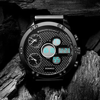 BOAMIGO 2020 Nou Ceas Sport Barbati Militare Digital analog Quartz Cronograf de sex Masculin Impermeabil Ceas, Ceas de mână