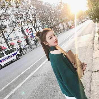 Iarna Femei Pulovere de Mohair 2020 Casual Moda Tricotate Pulovere de sex Feminin coreeană Șic Capastru cu mâneci Lungi Pulovere de Crăciun Trage
