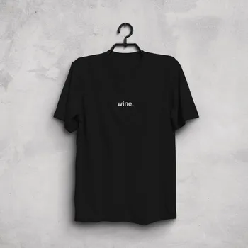 Vin T-shirt Iubitor de Vin Minimalism Vin O Dragoste Negru Gri Alb tricou Unisex Tumblr Tricou Casual Top Tees T-Shirt-J063