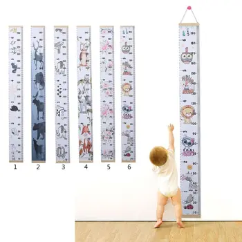 Baby Grafic de Creștere Pânză Agățat de Perete de Măsurare Conducători pentru Copii Fete Băieți Cameră Decor Pepinieră Detașabil Înălțime și 8 x