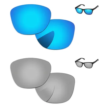 Chrome Silver & Blue Ice 2 Perechi Oglinda Polarizate, Lentile de Înlocuire Pentru Frogskins ochelari de Soare Cadru UVA si UVB
