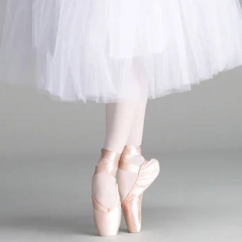 Culoarea pielii Ms Balet Pantofi de Dans pentru Adulti Pointe Pantofi pentru Copii Pantofi de Practică Satin Curele Fete Plat si Moale la Interior Jos Pantofii