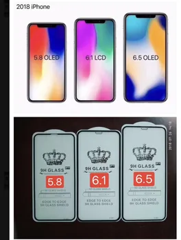 Real de înaltă Calitate 5D Ecran Complet Acoperite Curbat Premium din Sticla Temperata pentru Noul iPhone XS MAX XR Protector de Sticlă 50pcs