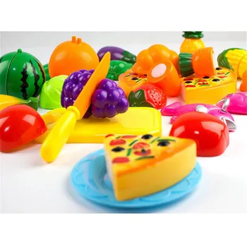 1 Set Bucătărie Copil Jucării De Plastic De Bucătărie, Jucării, Fructe Și Legume De Tăiere Copii Fantezie Jocuri, Jucării Educative Găti Cosplay